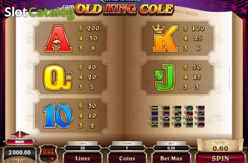 Скрин5. Old King Cole слот