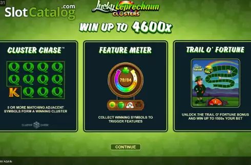 Скрин2. Lucky Leprechaun Clusters слот