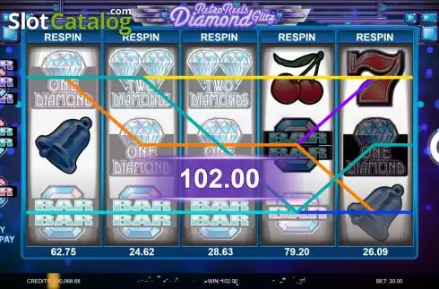 Скрин3. Retro Reels: Diamond Glitz слот