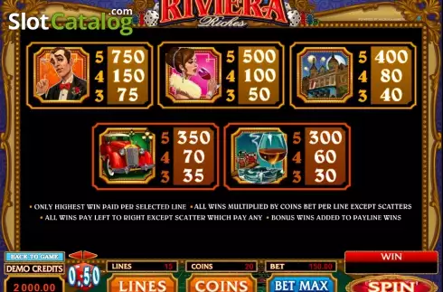 Скрин4. Riviera Riches слот