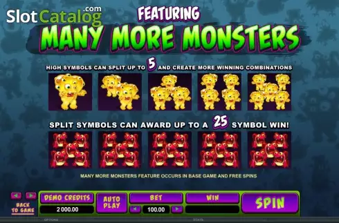 Скрин3. So Many Monsters слот