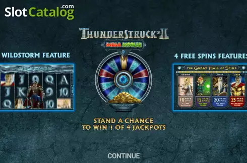 Скрин2. Thunderstruck II Mega Moolah слот