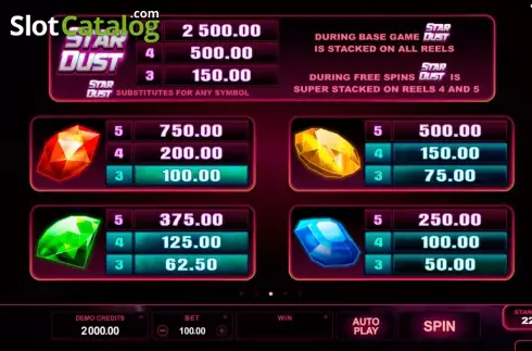 Скрин5. Star Dust (Microgaming) слот