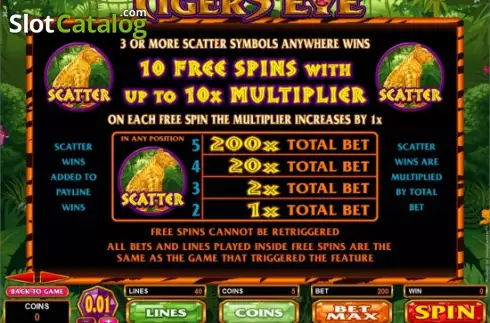 Скрин2. Tiger's Eye (Games Global) слот