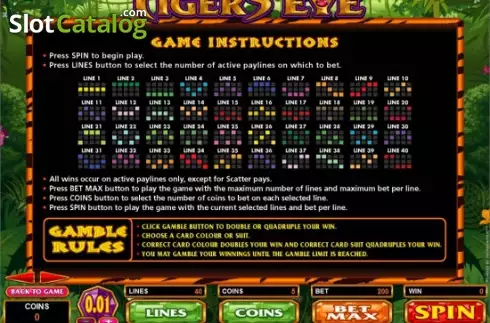 Скрин4. Tiger's Eye (Games Global) слот