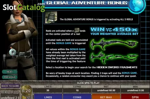 Скрин4. Tomb Raider Secret of the Sword слот