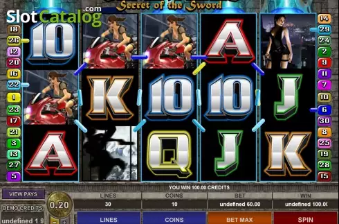 Скрин8. Tomb Raider Secret of the Sword слот