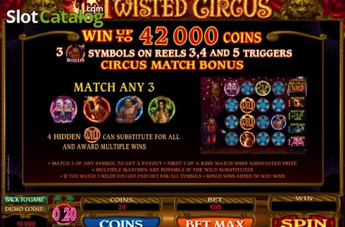Скрин4. The Twisted Circus слот