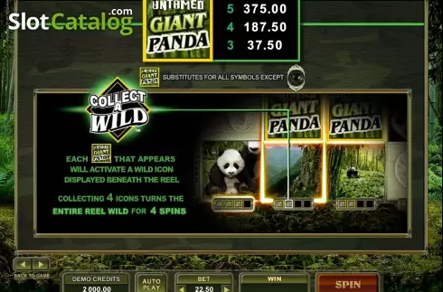Скрин3. Untamed Giant Panda слот
