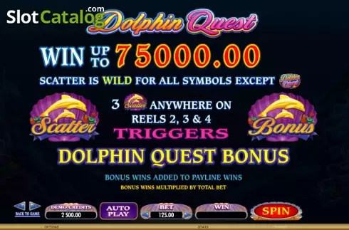Скрин6. Dolphin Quest слот