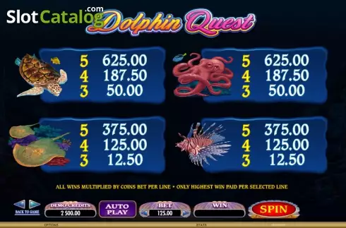 Скрин8. Dolphin Quest слот