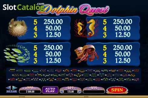 Скрин9. Dolphin Quest слот