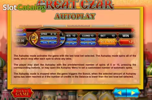 Скрин8. Great Czar слот