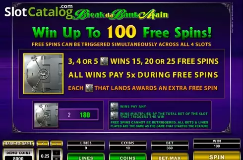 Скрин2. Mega Spins Break Da Bank Again слот