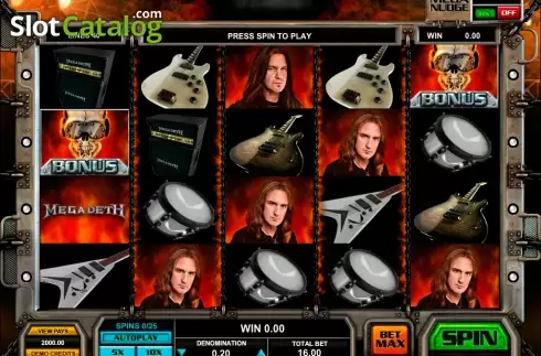 Скрин9. Megadeth слот