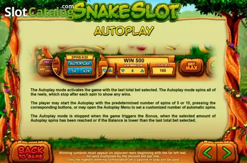 Скрин4. Snake Slot слот