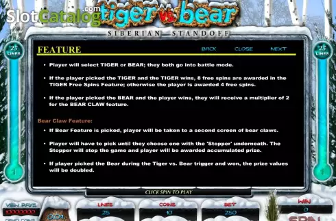 Скрин5. Tiger vs Bear слот