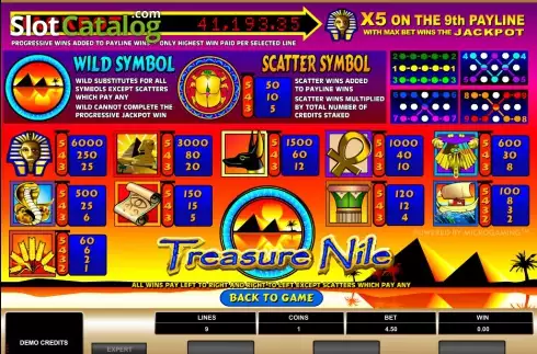 Скрин2. Treasure Nile слот