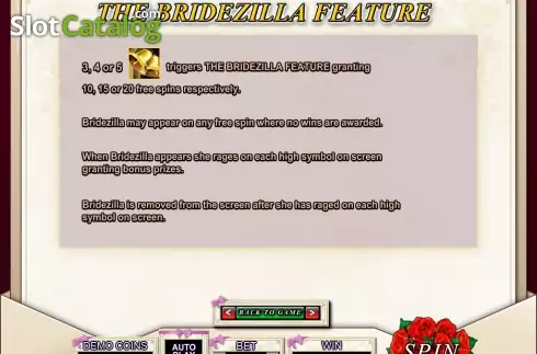 Скрин2. Bridezilla слот
