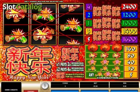 Скрин2. Happy New Year (Microgaming) слот