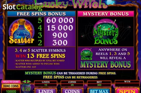 Скрин2. Lucky Witch (Microgaming) слот
