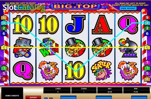 Скрин4. Big Top (Games Global) слот