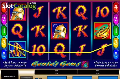 Скрин4. Genie's Gems слот