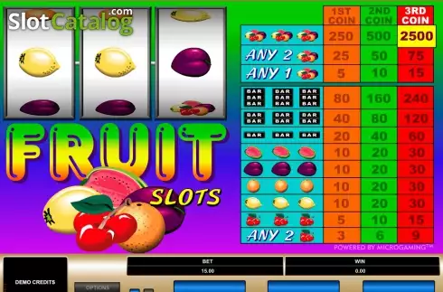 Скрин2. Fruit Slots (Microgaming) слот