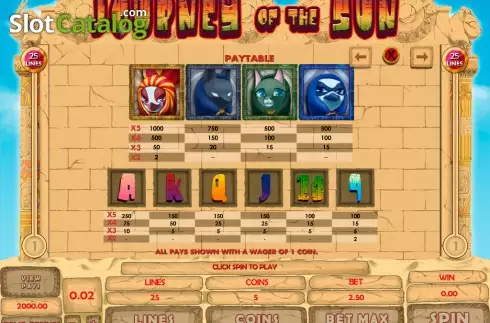 Скрин4. Journey Of The Sun слот