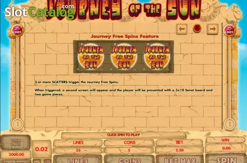 Скрин5. Journey Of The Sun слот