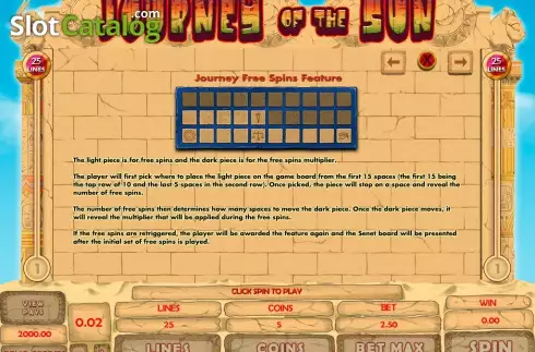 Скрин6. Journey Of The Sun слот