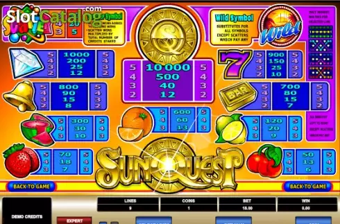 Скрин6. Sun Quest слот