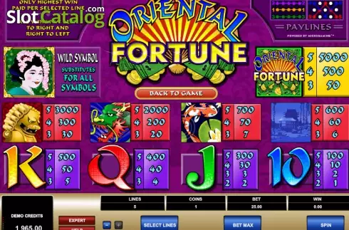 Скрин7. Oriental Fortune слот