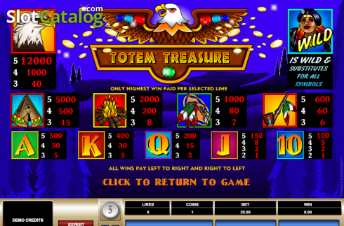 Скрин7. Totem Treasure слот