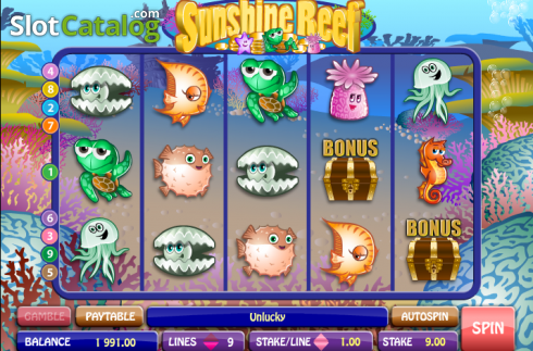 Скрин2. Sunshine Reef слот