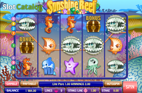 Скрин3. Sunshine Reef слот