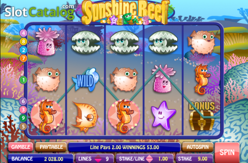 Скрин4. Sunshine Reef слот