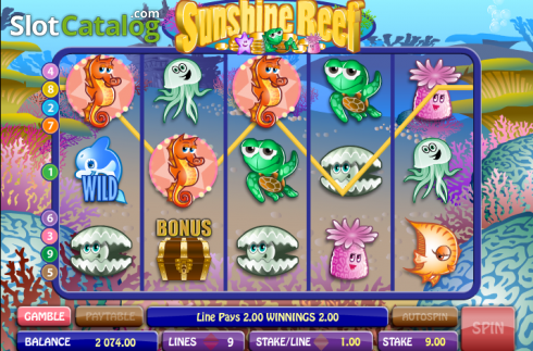 Скрин7. Sunshine Reef слот