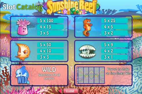 Скрин9. Sunshine Reef слот