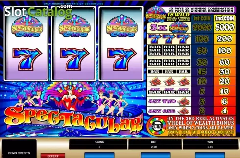 Скрин2. Spectacular Wheel of Wealth слот