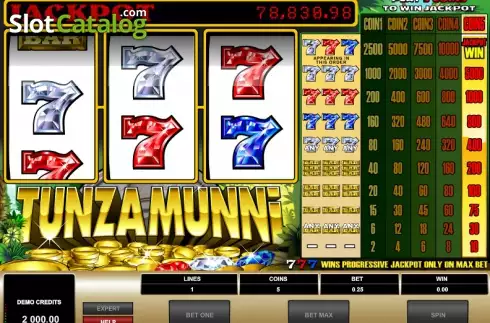 Скрин2. Tunzamunni слот