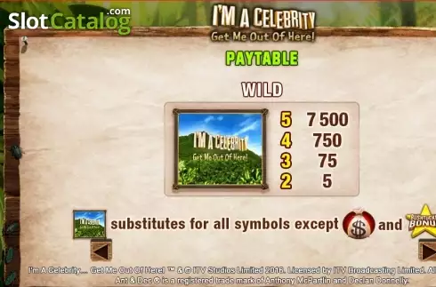 Скрин2. I'm a Celebrity Get Me Out of Here слот