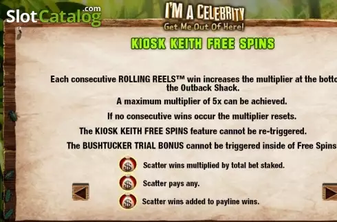 Скрин5. I'm a Celebrity Get Me Out of Here слот