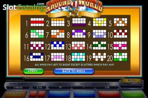Скрин4. Around the World (Microgaming) слот