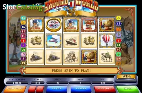Скрин5. Around the World (Microgaming) слот