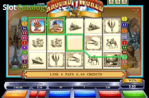 Скрин6. Around the World (Microgaming) слот