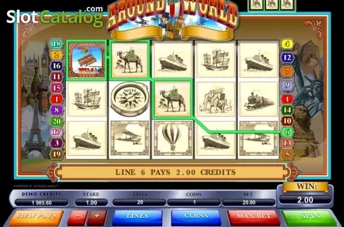 Скрин7. Around the World (Microgaming) слот