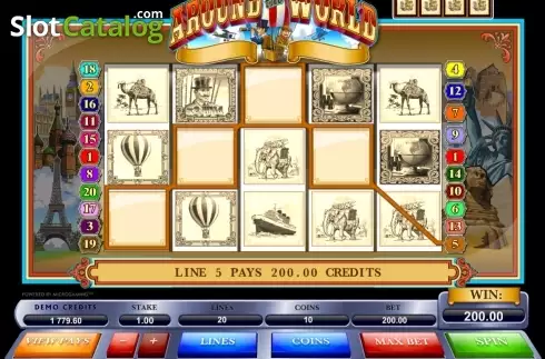 Скрин8. Around the World (Microgaming) слот