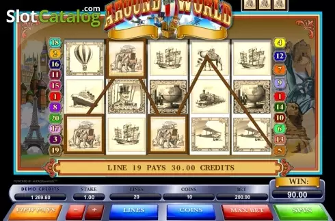 Скрин9. Around the World (Microgaming) слот