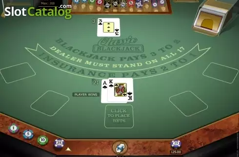 Скрин5. Classic Blackjack Gold слот